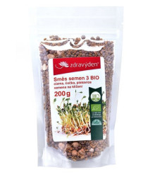 BIO Cizrna, čočka, pískavice - směs - bio semena na klíčení - 200 g