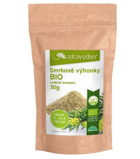 Smrkové výhonky BIO - prášek - bio kvalita - 30 g