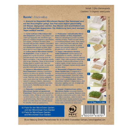 Mikrozelenina - microgreen - náhradní pláty bio rukoly - 3 ks