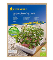 Mikrozelenina - microgreen - náhradní pláty bio ředkvičky - 3 ks